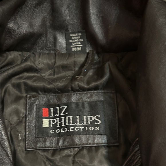 Vintage Liz Phillips Brown Soft Leather Long Coat, Faux Fur Lined Hood Women S - Picture 2 of 10